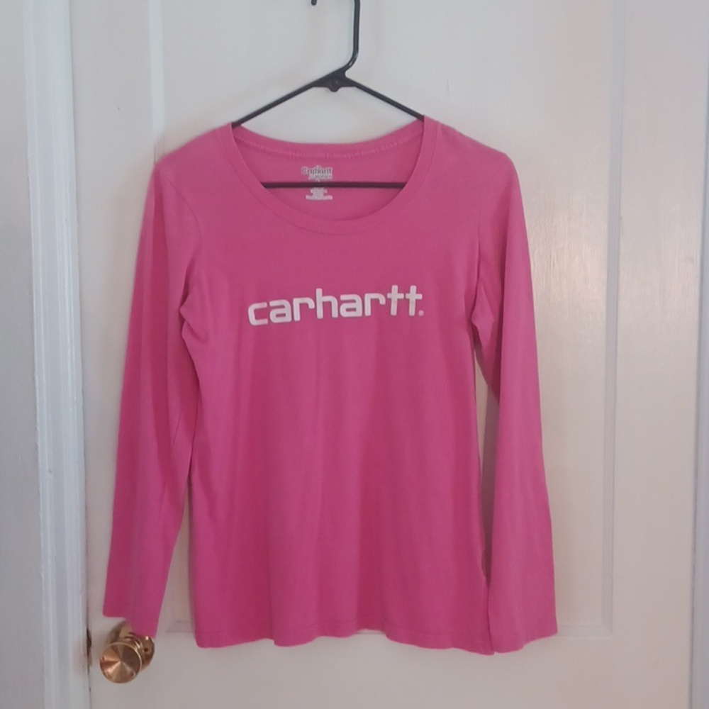 Carhartt for women long sleeve tee shirt pink